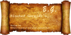 Bischof Gorgiás névjegykártya
